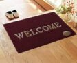 BENAVJI Rubber 16X24 Inch Maroon PVC Water Absorbing Front Rectangular Door Mats for Home Entrance Large | Door Matsrugs for Office, Bedroom & Kitchen | Anti Slip Paydan/Foot Mat