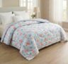 BSB HOME Cloud Cotton Reversible AC Comforter for Double Bed | Super Soft 220 GSM Quilt/Duvet/Dohar | Lightweight All-Season Comforter | 88 x 90 Inches (1 Piece) (Aqua, Pink)