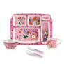 Cello Kidzbee Pentameal Tinker Bell Melamine Meal Set for Kids, Set of 5, Light Pink | BPA Free and Food-Grade Material | Attractive and Kidfriendly Designs | Break Resistant & Durable Set