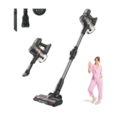 DREAME Mova J20 Cordless Stick Vacuum Cleaner, 17K Pa Powerful Suction, 6×2200 mAh Battery, 50 Minutes Running Time, Folding Tube for Corner Cleaning, 0.5 Litre