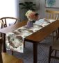 Lushomes Table Runner, Printed Flower Rectangular, Table Runner for 6 Seater Dining Table, for Living Room, for Center Table for Coffee Table, Cotton Runner (13 X72 Inches,PK of 1) (Brown Flower)
