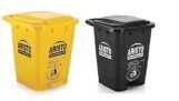 Aristo Plastic Pedal Garbage Waste Dustbin 45 LTR (Yellow + Black ) Combo