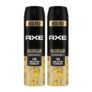 Axe Gold Temptation Long Lasting Deodorant Bodyspray For Men, 215ml, Pack of 2