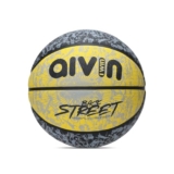 Aivin Back Street Basketball, Rubberized Moulded Basketball Game, for Match, Training, Outdoor Ball, Durable for Practice, Suitable for All Surface, 8 Panel, Material-Rubber (Yellow/Black) Size 7