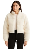 KOTTY Women’s Coral Fabric Violet White Jacket (White,M) KTTWOMENSJACKET324M