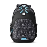 Gear Educator Backpack 17″/31L Medium Water Resistant School Bag/Casual Backpack/Daypack/Kids Bag for Boys/Girls (Black-Blue)