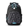 Gear Educator Backpack 17″/31L Medium Water Resistant School Bag/Casual Backpack/Daypack/Kids Bag for Boys/Girls (Black-Blue)