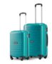 SNITCH Loop 2Pc Set Teal Polypropylene Hard Travel Suitcase – Trolley Bag Set of 2 & Luggage with 4 Wheels, Secure Lock & Free Shoe Bag