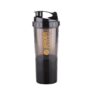 ATTRO Plastic Spider Shaker Bottle with Storage 300ml Protein Mixer Bottle with Compartment for Supplements, BPA-Free, Leakproof Gym Shaker Cup, Ideal for Workout, Gym, Travel Black
