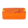 CELLO Food Mate Snap Lock Plastic Lunch Box, 713ml, Orange | 2 Compartment with 2 Side Lock for School Kids and Adults | Leak-Proof Snacks Tiffin Box for School Kids, Office, Picnic & Travelling