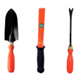 TrustBasket Gardening Hand Tools Set – 3 Pcs Small Trowel, Krupi & Weeder – Durable Garden Tools for Home Gardening Set, Gardening Tools Kit for Home Garden, Agriculture Tools & Gardening Items Combo