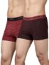Levi’s Men Pack of 2 Printed Cotton Shorter Length Stretch Elastic Waistband Trunk