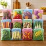Homestrap Reusable Mesh Fridge Storage Bags Set of 12 | Fruit & Vegetable Bags for Refrigerator | Washable Multipurpose Grocery Organizer Pouches with Zip Closure (9 X 13 Inches | Multicolor)