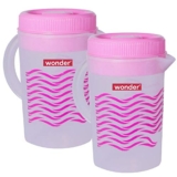 Wonder Homeware Prime Dhara Jug Set, 2 Pc Jug 2 LTR, Pink Color