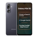 Samsung Galaxy M36 5G Mobile (Velvet Black, 8GB RAM, 128GB Storage) | Google Gemini| Gorilla Glass Victus+ | 7.7mm | AI Enhanced 50MP OIS Triple Camera| Nightography| Lag-free Gaming | Without Charger