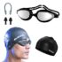 SLOVIC Swimming Goggles for Man [Black] | Swimming Goggles for Women | Anti-Fog & UV Protected Swimming Glasses for Men | Swimming Accessories | Leaf-Proof Goggle with Adjustable Straps & Nose Clip