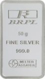 Bangalore Refinery Brpl 50 Gram Silver Bar S 999 50 g Silver Bar