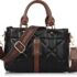 ROSS BROWN Women’s Girls Quilted Cross Body Sling Bag with Height Adjustable Belt-Mini (Black)