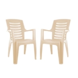 Cello Ultra Chair Set of 2, Matte Beige | Unbreakable, Durable & Strong |Blended PP Material, Easy to Clean |Plastic Chair for Living Room, Home & Office | 3 Years Warranty – Manufacturing Defects