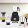 Borosil 750W Infinity Mixer Grinder 1.5L Fruit Filter, 1.5L Blending, 1L Dry/Wet Grinder, 400ml Chutnery Jar, Kitchen Mixie, 5 Years Warranty on Motor