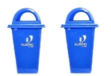 Cello Kleeno Dome Lid Plastic Garbage Dustbin Bucket 80 LTR – BLUE/BLUE PACK OF 2