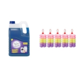 Amazon Brand – Presto! Active Wash Detergent Liquid | Tough on Stains| Gentle on Fabrics | Colour- | Amazon Brand – Presto! Sanicubes | 1 Kg | 200 g x Pack of 5 | Bathroom Freshener Balls