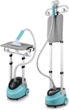 ZENSAY SALES Standing Garment Steamer, 2000W Vertical Clothes Steam Iron Standing Garment Steamer With Height Adjustable Steamer And Built-in Ironing Board, Large Water Tank- Blue Color