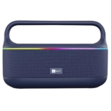 iBall Dhun 180 Portable Bluetooth Speaker, 50W RMS, 5Hrs Playback, Dual Drivers, Dual EQ, Metal Handle, Powerful BASS, TWS Support, RGB Lights, Fabric Finish, Type-C, Call Function (Blue)