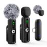 GRENARO Mic for YouTube Wireless, 3-Level Adjustable Noise Reduction Mic Wireless,S12 Wireless Microphone for Youtubers with LED Indicator Light (Dual Channel Type-C Port Version)
