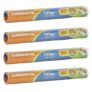 Freshee 18m Aluminium Silver Kitchen Foil Roll Paper Pack of 4|11 Micron Thick|Food wrap|Disposable Food Parcel|Fresh Food