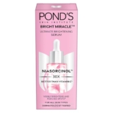 Pond’s Bright Miracle Ultimate Brightening Serum with Niasorcinol | 30X better than Vitamin C | For Visibly Brighter, Spot-Free Skin in 1 Week | Lightweight & Fast Absorbing | 15ml
