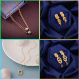 pearl jewellery Brass Jewel Set(Gold)