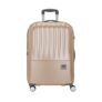 Genie by Safari Palm 79Cm Large Checkin Trolley Bag Hard Case Polycarbonate 8 Wheels 360 Degree Wheeling Luggage, Suitcase for Travel, Trolley Bags for Travel, Gold