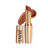 Lakme Powerplay Priming Matte Lipstick, Smooth Matte Finish, Lightweight Lipstick, Smudgeproof, Lasts 16hrs, Hydrates Lips, Rustic Brown, 3.6g