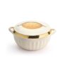 Asian Plastowares Dignity Casserole 1600ml | Premium Insulated Hotpot with Inner Steel Lid | Elegant Diwali Gift Set | Kitchen Storage Dinnerware Combo | Beige