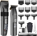 Hatteker Professional Hair Clippers and T-Blade Trimmer for Men – Cordless Beard Barber Clipper Haircut Grooming Kit – IPX7 Waterproof