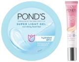 Pond’s Super Light Gel Oil Free Moisturiser With Hyaluronic Acid + Vitamin E, 200 ML&POND’S BB+ Cream, Instant Spot Coverage + Light Make-up Glow, Ivory 18g