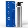 SOLPRO Titan 1000mL ISI Certified Stainless Steel Water Bottle for Office,School,College,Travel,Gym,Yoga,Camping,Sports & Outdoor For Men,Women,Athletes,Kids,Children,Student, Leak & BPA Free (Steel)