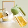 NANZU Glass 2 in 1 Oil Sprayer and Dispenser Bottle – 500ML for Kitchen, Cooking, BBQ, Air Fryer, Salad, Frying, Baking, Transparent