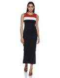 Amazon Brand – Symbol Women’s Polyester Blend Bodycon Maxi Dress (SYMSS22WDR604_Jet Black_M)