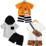 Lofn Cotton Clothing Sets For Baby Boys & Girls Printed Kids – Unisex Half Sleeve T-Shirt Shorts Pack Of 3 (T84Or-T70Wh-24-T83Cp) Multicolour