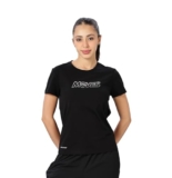 XTEP Women’s Training T-Shirt Cool & Comfortable Dailywear | Quick Dry Breathable T-Shirt | Gym Running Workout | Black XL