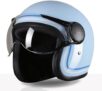 TVS MissFit Women’s Open Face Helmet | Lightweight Shell | Pastel Colors Designed Exclusively for Women | Extreme Comfort Fit for Girls | Clear Visor | DOT & ISI Certified (Sky/XL)