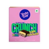 Yogabar Crunch Bar Dark Chocolate | 10g Protein Bar | No Added Sugar | Crunchy Bar with Almonds & Peanuts | Whey Protein Bar for Gym, Workout & Healthy Snacking | Pack of 12