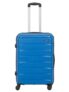 Teakwood Medium Cabin Size 8 Wheels Trolley Bag, Hard Cabin with Zipper Closure, Adjustable Push Button & Cross Side Strap, TSA Lock System 360 Degree (Medium, Royal Blue)