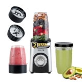iBELL 600W Nutri Blender – 24,000 RPM High-Speed Mixer Grinder & Juicer with 3 Multipurpose Jars, 3 Smart Modes & Stainless Steel Blades (Silver)