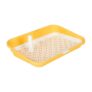 Amazon Basics Dog Pee Training Tray with Detachable Pillars | Indoor Potty Trainer for Puppies & Small Dogs | Non-Slip Plastic Base | Easy to Clean | Yellow