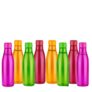 Floraware Food Grade Premium Plastic Fridge Round Water Bottle, Drinking Bottle, 1000ml Pack of 8, Multicolour