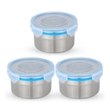STEELLOCK Stainless Steel Airtight Container| Leak Proof Tiffin Lunch & Storage Boxes | SL-1302-set of 3, 550ml each, Blue