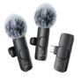 pTron KWM-1 Omnidirectional Type C Wireless Microphone w/DSP Noise Cancellation, Plug & Play, 25m Wireless Range, Lapel Wireless Collar Mic for Video Recording, Supports Type C Android, iPhone (Onyx)